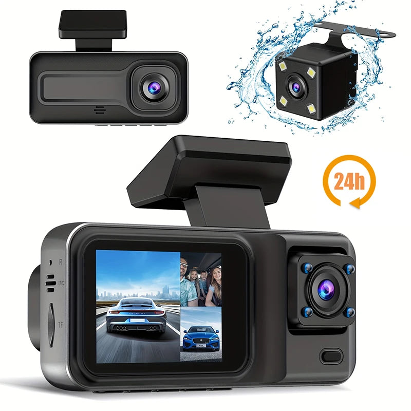 3 Channel Dash Cam for Cars Black Box Camera Car DVR 1080P Video Recorder Rear View Camera for Vehicle Car DVR car accessories