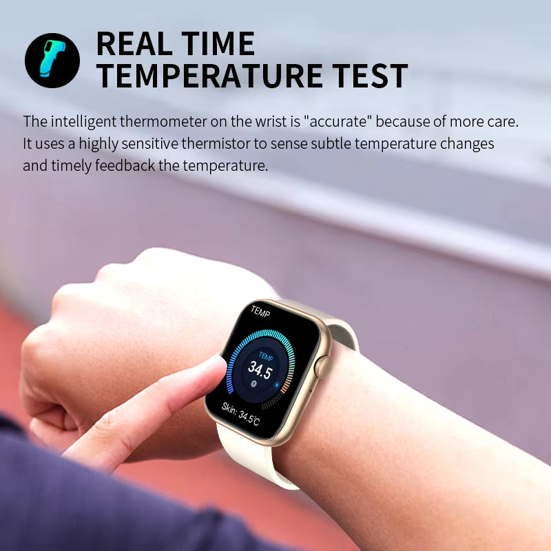 New Smart Watch 2025 Wireless Charging Smartwatch Bluetooth Calls Men Women Smartwatches Fitness Bracelet Custom Watch Face